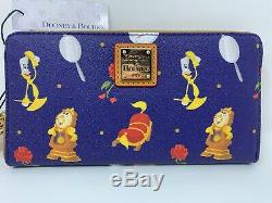Disney Dooney & and Bourke Beauty the Beast Wristlet Wallet Lumiere Cogsworth