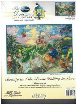 Disney Dreams Beauty and the Beast Thomas Kinkade Counted Cross Stitch Kit