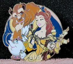 Disney Fantasy Pin Beauty & The Beast Le 50 Jumbo Cluster Belle Chip Lumiere +