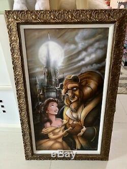 Disney Fine Art Beauty And The Beast Framed Giclee LE Of 99 By Darren Wilson