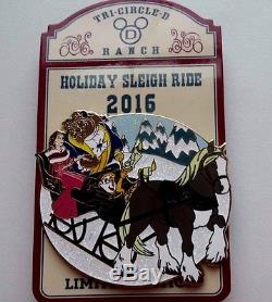 Disney Fort Wilderness Sleigh Ride Pin Beauty And The Beast Belle LimitedEdition