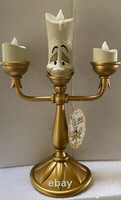 Disney LARGE Beauty and The Beast Lumiere Light Up Candlestick NIB READ