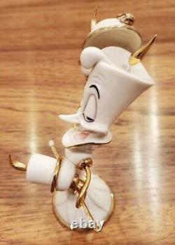 Disney Lenox Beauty & Beast Porcelain Lumiere 24K Hand Painted