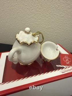 Disney Lenox Beauty and The Beast Mrs Potts and Chip Porcelain Ornament MIB