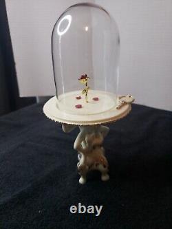 Disney Lenox Beauty and the Beast Enchanted Rose Figurine RARE. Loc1
