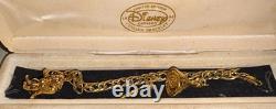 Disney Limited Edition 1996 Gold Tone Charm Bracelet Beauty and the Beast