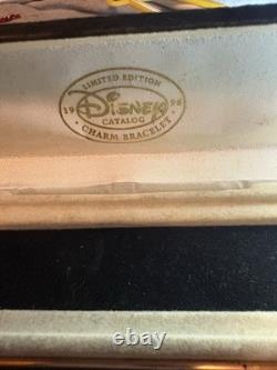 Disney Limited Edition 1996 Gold Tone Charm Bracelet Beauty and the Beast