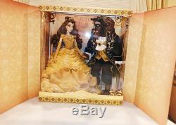 Disney Limited Edition Beauty And The Beast Platinum Doll Set COA #132 of 500