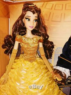 Disney Limited Edition Beauty And The Beast Platinum Doll Set COA #132 of 500