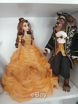 Disney Limited Edition Beauty And The Beast platinum Doll Set Deboxed