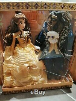 Disney Limited Edition Beauty And The Beast platinum Doll Set Deboxed