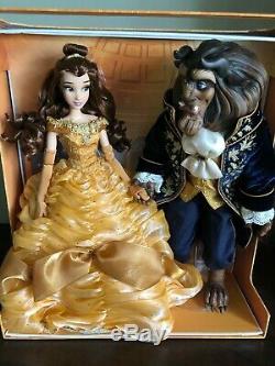 Disney Limited Edition Beauty and The Beast Platinum Doll Set COA #32 of 500