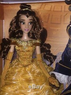 Disney Limited Edition Doll Beauty And The Beast Platinum Set Rare