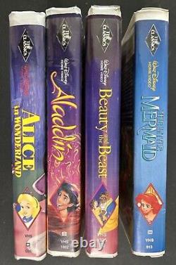 Disney Little Mermaid Beauty & The Beast Aladdin Alice Black Diamond Edition Lot