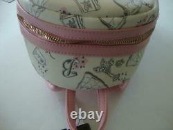 Disney Loungefly BELLE Cream & Pale Pink Mini Backpack Bag Beauty and The Beast