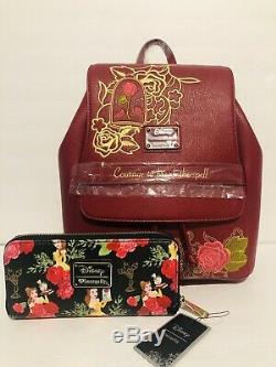 Disney Loungefly Beauty & Beast Backpack & Wallet