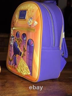 Disney Loungefly Beauty Beast Mini Backpack And Wallet Womens Ballroom Scene NWT