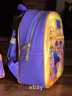 Disney Loungefly Beauty Beast Mini Backpack And Wallet Womens Ballroom Scene NWT