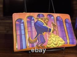 Disney Loungefly Beauty Beast Mini Backpack And Wallet Womens Ballroom Scene NWT