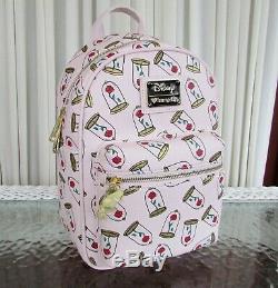 Disney Loungefly Beauty and the Beast Enchanted Rose Mini Backpack NWT