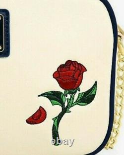Disney Loungefly Beauty and the Beast Purse Crossbody Bag & Cardholder NEW