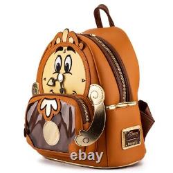 Disney Loungefly LACC Exclusive Beauty & The Beast Cogsworth Mini Backpack