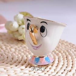 Disney Mrs. Potts Teapot & Chip Tea Cup Set beauty and the Beast Tableware