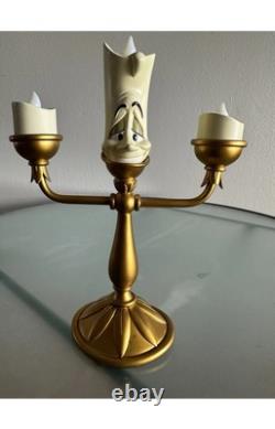 Disney Park Beauty And The Beast Mr Clock lumiere candle lamp Exclusive