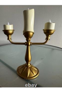 Disney Park Beauty And The Beast Mr Clock lumiere candle lamp Exclusive