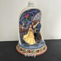 Disney Park Jim Shore 2021 Beauty & Beast 30th Belle Rose Dome Figurine 6008995