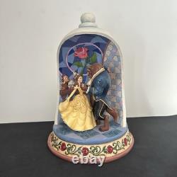 Disney Park Jim Shore 2021 Beauty & Beast 30th Belle Rose Dome Figurine 6008995