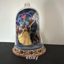 Disney Park Jim Shore 2021 Beauty & Beast 30th Belle Rose Dome Figurine 6008995