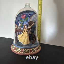 Disney Park Jim Shore 2021 Beauty & Beast 30th Belle Rose Dome Figurine 6008995