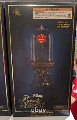 Disney Parks 2024 Beauty and the Beast Light-Up Enchanted Rose Replica Figurine