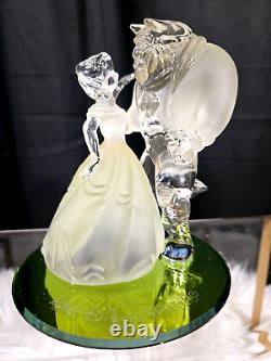 Disney Parks Arribas Belle Beauty & The Beast Frosted Blown Glass Figurine