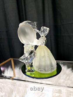 Disney Parks Arribas Belle Beauty & The Beast Frosted Blown Glass Figurine