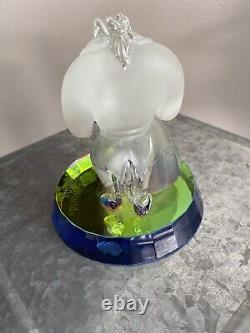 Disney Parks Arribas Belle Beauty & The Beast Frosted Blown Glass Figurine
