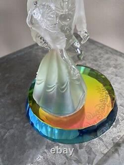 Disney Parks Arribas Belle Beauty & The Beast Frosted Blown Glass Figurine