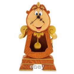 Disney Parks Beauty And The Beast Cogsworth Clock 10 Working Clock Figurine New