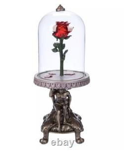 Disney Parks Beauty And The Beast Light-Up Enchanted Rose Figurine New
