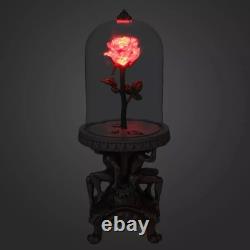 Disney Parks Beauty And The Beast Light-Up Enchanted Rose Figurine New
