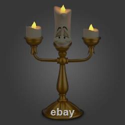 Disney Parks Beauty And The Beast Lumiere Candlestick Light-Up Figurine 11 NIB