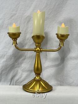 Disney Parks Beauty And The Beast Lumiere Light Up Candelabra 11 Tall
