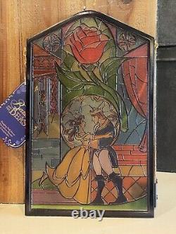 Disney Parks Beauty And The Beast Stained Glass Replica Wall Art