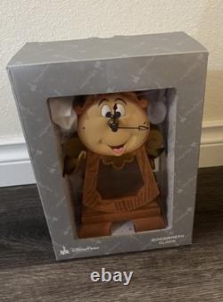 Disney Parks Beauty & The Beast Cogsworth Clock Lumiere Light Up Figure Set NEW