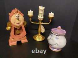 Disney Parks Beauty & The Beast Cogsworth Clock Lumiere Light Up Mrs. Potts Mug