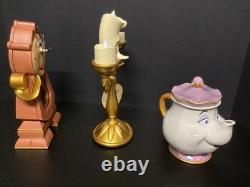 Disney Parks Beauty & The Beast Cogsworth Clock Lumiere Light Up Mrs. Potts Mug