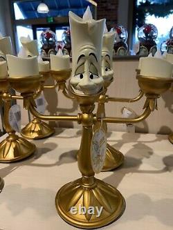 Disney Parks Beauty & The Beast Cogsworth Clock and Lumiere Light Up Figurine