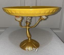 Disney Parks Beauty & The Beast Lumiere Ceramic Cake Stand Serving Platter