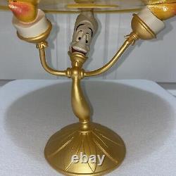 Disney Parks Beauty & The Beast Lumiere Ceramic Cake Stand Serving Platter